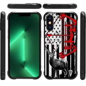 iPhone XR Case,Bow Hunting Deer Flag Case for iPhone XR Cases for Men Boy [Anti-